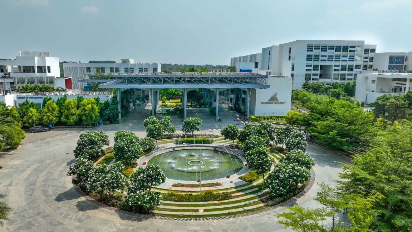 Presidency University modern university campus and academic infrastructure in Rajanukunte, Bangalore
