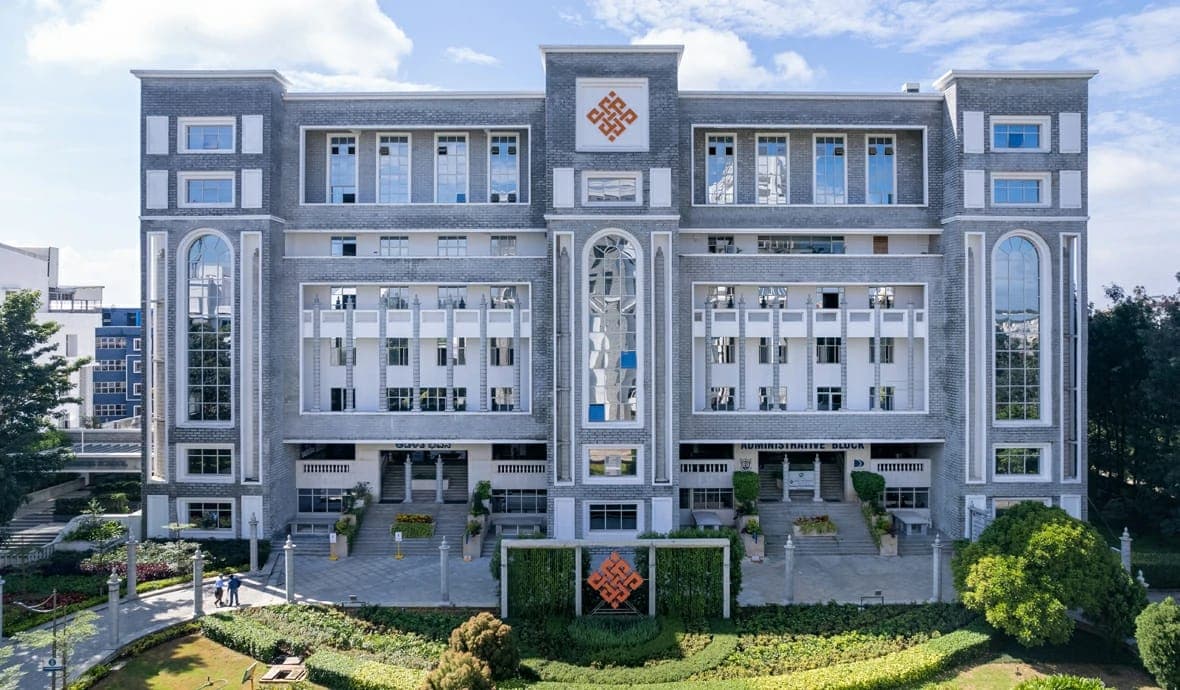 REVA University sprawling green campus in Yelahanka, Bangalore
